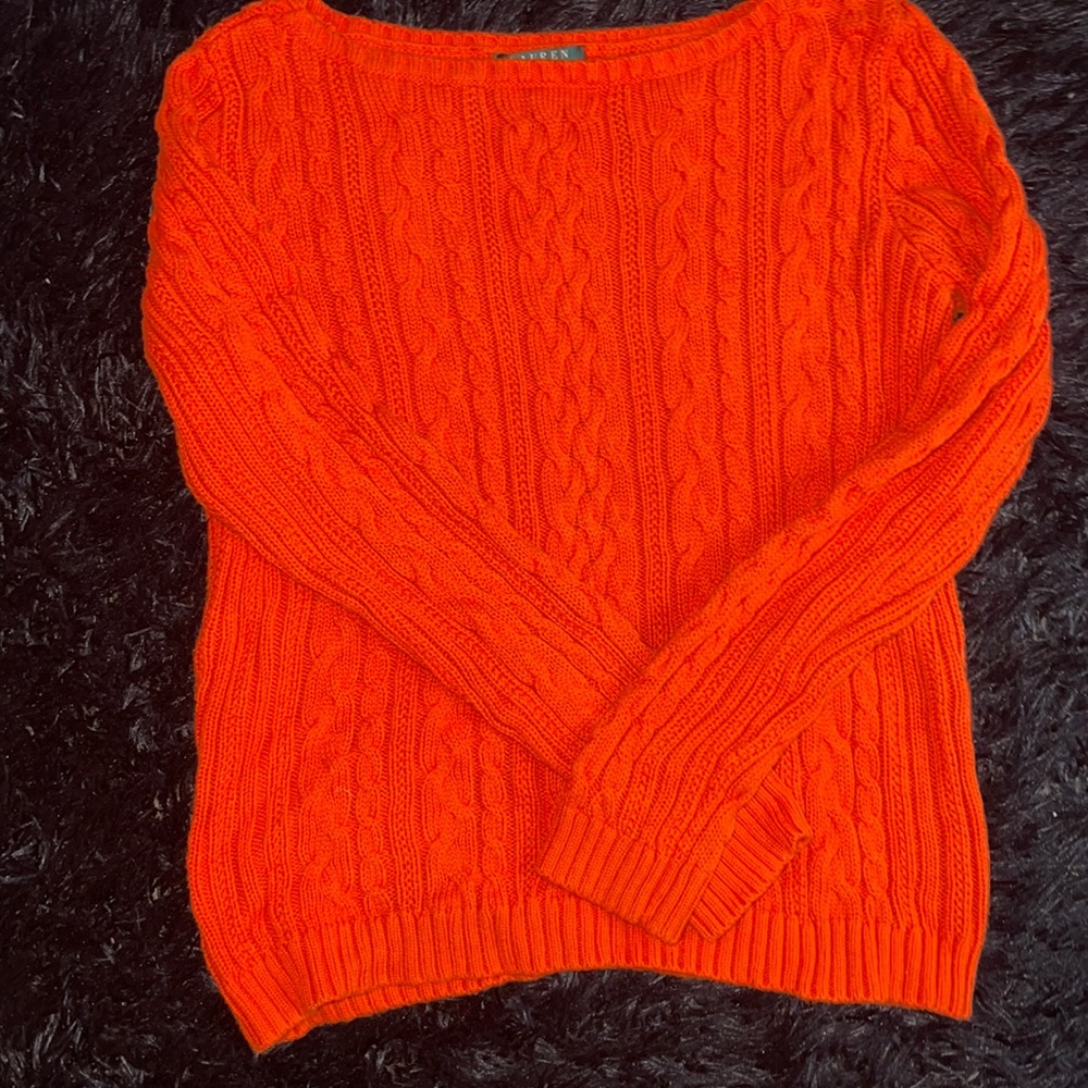 Orange Ralph Lauren oversized sweater
